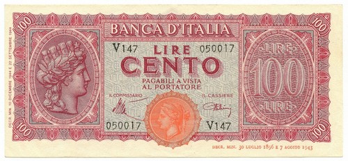 100 lire italia - 100,