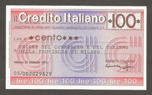 Italy credito italiano 100 - -,