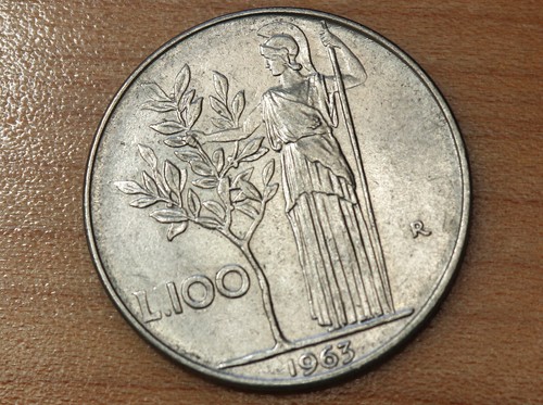 1963 italy 100 lire - 100, km#