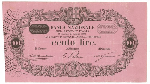 100 lire banca nazionale - lire,