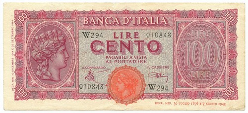 100 lire italia - lire, turrita