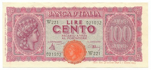 100 lire italia turrita - 100,