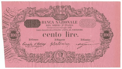 100 lire banca nazionale - 100,