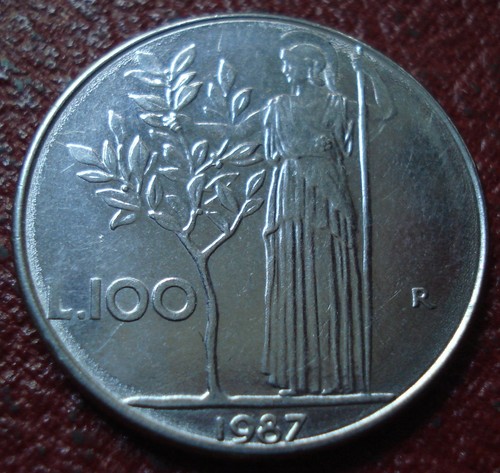 1987 italy 100 lire ef - italy,