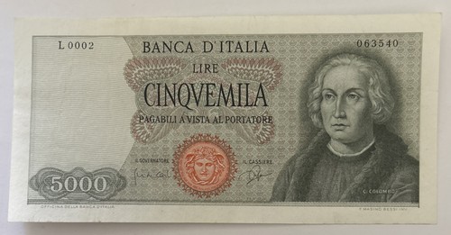 Italy 5000 lire - 1964, p-98a