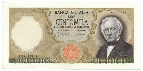 100000 lire alessandro manzoni - 100000,