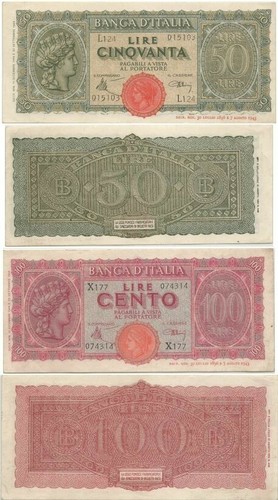 Italy 100 lira - 50, lire